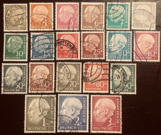 Alemania Republica Federal   1954 - MI 177 A 196.  - PRES. THEODOR HEUSS - Vc € 25.00 - Used Stamps