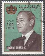 Maroc 1983 Michel 1013 O Cote (2005) 0.20 € Roi Hassan II Année 1995 Cachet Rond - Marocco (1956-...)