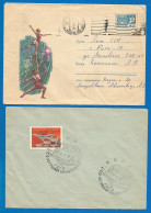 Russia 2 Covers  1958 Year - Cartas & Documentos