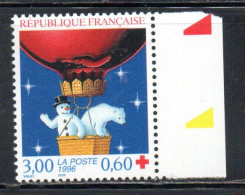 FRANCIA FRANCE 1996 CROCE ROSSA CROIX ROUGE RED CROSS 3fr + 0.60c MNH - Ungebraucht