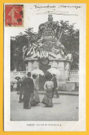 CPA PARIS - La Statue De Strasbourg - Superbe Animation 1907 - Andere Monumenten, Gebouwen