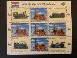 Paraguay 1985 German Railroads Trains Locomotives MNH - Paraguay