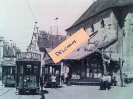 Les Tramways Lausannois - La Place St François Avec Les Trams Fin XIXème Siècle -Pub Lessive Alba - Cacao   Reproduction - Lausanne