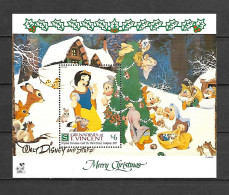 Disney St Vincent Gr 1991 Christmas Card #2 MS MNH - Disney