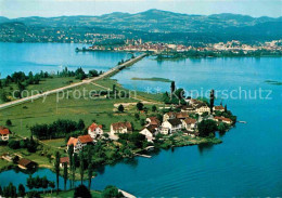 12927913 Hurden Mit Rapperswil Und Seedamm Halbinsel Zuerichsee Fliegeraufnahme  - Other & Unclassified