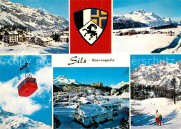 12926250 Sils Baselgia Panorama Wintersportplatz Oberengadin Bergbahn Alpen Sils - Andere & Zonder Classificatie