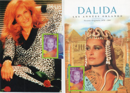 Carte Maxi  2001 Premier Jour : DALIDA ( Lot De 2 Cartes) - 2000-2009