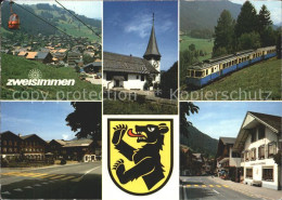 12922741 Zweisimmen Kirchenpartie Seilbahn Bergbahn Zweisimmen - Autres & Non Classés