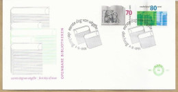 NL.- FDC. NVPH Nr. 287. EERSTE DAG VAN UITGIFTE. FIRST DAY OF ISSUE. 01-10-1991. OPENBARE BIBLIOTHEKEN - FDC