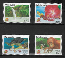 Malaysia 1994 MiNr. 506 - 509 Sea Turtle, Fish, Orangutan, Waterfall 4v MNH** 4.60 € - Tortugas