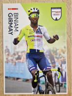 Card Biniam Girmay - Team Intermarche-Wanty - 2024 - Cycling - Cyclisme - Ciclismo - Wielrennen - Radsport