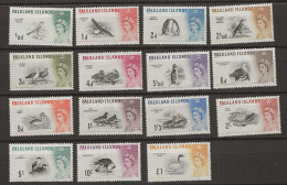 1960 MNH Falkland Islands Mi  123-37 Postfris** - Falkland