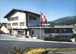 12920858 Lenzerheide Lai Cafe Aurora Schweizer Flagge Lenzerheide Lai - Andere & Zonder Classificatie