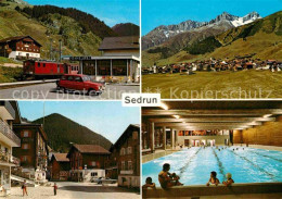 12913698 Sedrun Hallenbad Dorfpartie Piz Culmatsch Sedrun - Andere & Zonder Classificatie