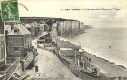 AULT - L'ESPLANADE DE LA PLAGE VERS LE TREPORT - Ault