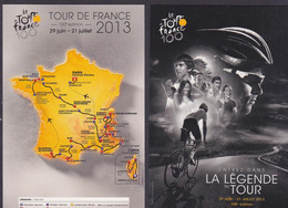 Lot 2 CP Tour De France 2013 Parcours Et Affiche - Radsport