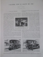 1924 Causerie Sur Le Salon De 1924 Automobile Voiture   Mecanique - Ohne Zuordnung