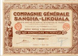 COMPAGNIE GÉNÉRALE SANGHA-LIKOUALA (Brazzaville) - Afrique