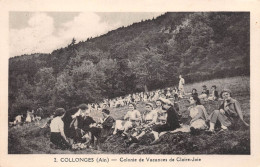 COLLONGES-Fort-l'Ecluse (Ain) - Colonie De Vacances De Claire-Joie - Voyagé (2 Scans) Rive-de-Gier, 2 R Professeur Roux - Zonder Classificatie