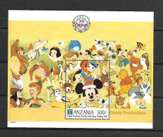 Disney Tanzania 1991 Christmas Cards MS #1 MNH - Disney