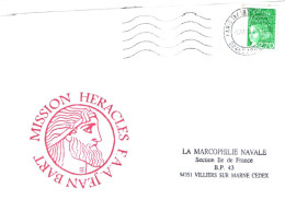 ENVELOPPE FREGATE F.A.A. JEAN BART - MISSION HERACLES LE 2/01/2002 - Naval Post