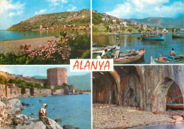 Navigation Sailing Vessels & Boats Themed Postcard Turkey Alanya Citadel Fishing Vessels - Voiliers