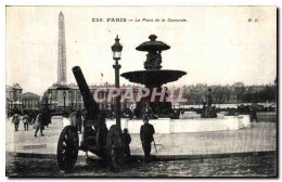 CPA Paris La Place De La Concorde Canon Militaria - District 01