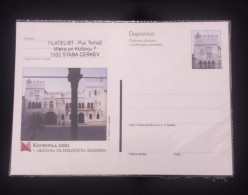 D)2001, SLOVENIA, POSTCARD, COPPER FILA 2001 NATIONAL PHILATELIC EXHIBITION, THE PRATORIAN PALACE, VENETIAN GOTHIC PALAC - Eslovenia