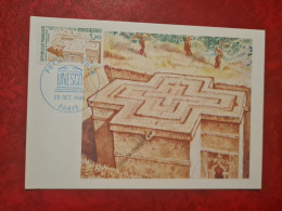 Carte Maximum 1984 PARIS UNESCO LALIBELA ETHIOPIE - 1980-1989