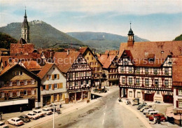 73788451 Urach Bad Marktplatz Mit Blick Zur Burgruine Hohenurach Urach Bad - Bad Urach