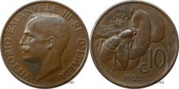 Italie - Royaume - Victor-Emmanuel III - 10 Centesimi 1922 R - TTB+/AU50 - Mon6371 - 1900-1946 : Vittorio Emanuele III & Umberto II