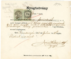 HUNGARY SIMONTORNYA 1872. Nice Document With Revenue Stamps - Fiscale Zegels