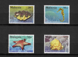 Malaysia 2001 MiNr. 1068 - 1072 Marine Life Fishes, Shells  4V   MNH** 3.30 € - Malaysia (1964-...)