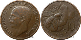 Italie - Royaume - Victor-Emmanuel III - 10 Centesimi 1929 R - TTB/XF45 - Mon6372 - 1900-1946 : Vittorio Emanuele III & Umberto II