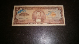 DOMINICANA 5 PESOS 1974 - Dominicaanse Republiek