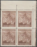17/ Pof. 56, Corner 4-block, Print Plate 2 - Unused Stamps