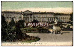 CPA Compiegne Le Chateau La Facade Cote Du Parc - Compiegne