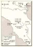 Italia, Sede Attività Pittori Del Rinascimento, Mappa Epoca, Vintage Map - Mapas Geográficas