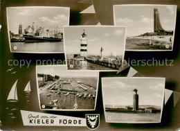73788010 Kiel Kieler Foerde Hafen Rathausturm Leuchtturm Marine-Ehrenmal Laboe O - Kiel