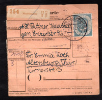 Bund. Posthorn-Paketkarte Mit Mi.-Nr. 125 I, Befund Schlegel. - Briefe U. Dokumente