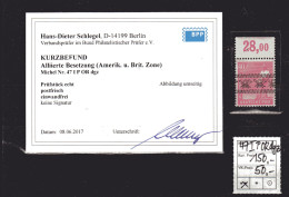 Allierte Besetzung, Bizone, Mi.-Nr. 47 I P Dgz.OR, KB. SchlegelBPP. - Sonstige & Ohne Zuordnung