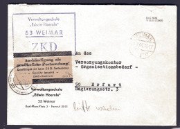 ZKD-Brief  "Aushandigung Als Gewönliche Postsendung" Grau-rosa-Zettel. - Other & Unclassified