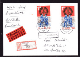 DDR., Me.F. Mi.-Nr. 1983 Auf R-Eilbote-Ortsbrief Mit AK-St. - Cartas & Documentos