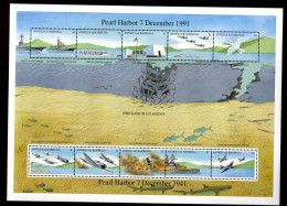 WWF Antigua & Barbuda Kleinbogen "Pearl Harbour" - Vliegtuigen