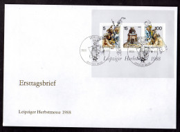 DDR, FDC Block "Leipziger Hebrstmesse" - Otros & Sin Clasificación