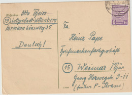 Postmeisterzähnung Wittenberg Auf Bedarfskarte, Geprüft - Other & Unclassified