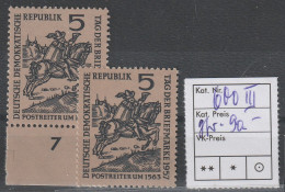 DDR Tag Der Briefmarke 1957 Mit Plattenfehler III, **, Geprüft - Plaatfouten En Curiosa