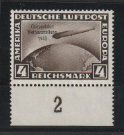 Dt. Reich Chicagofahrt 4 RM, ** (MNH), Tiefstgeprüft Schlegel - Other & Unclassified