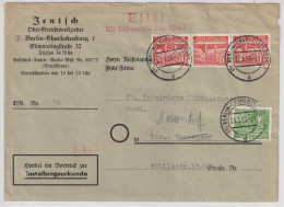 Berlin Bauten (II): 20 Pfg.im Dreierstreifen; Postzustellungsauftrag - Lettres & Documents