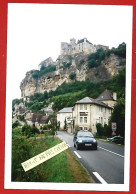 (photographie Originale) Carte De Voeux Château (Beynac-et-Cazenac 24) Hôtel Bonnet 2scans Août 2002 Voiture Renault - Sonstige & Ohne Zuordnung